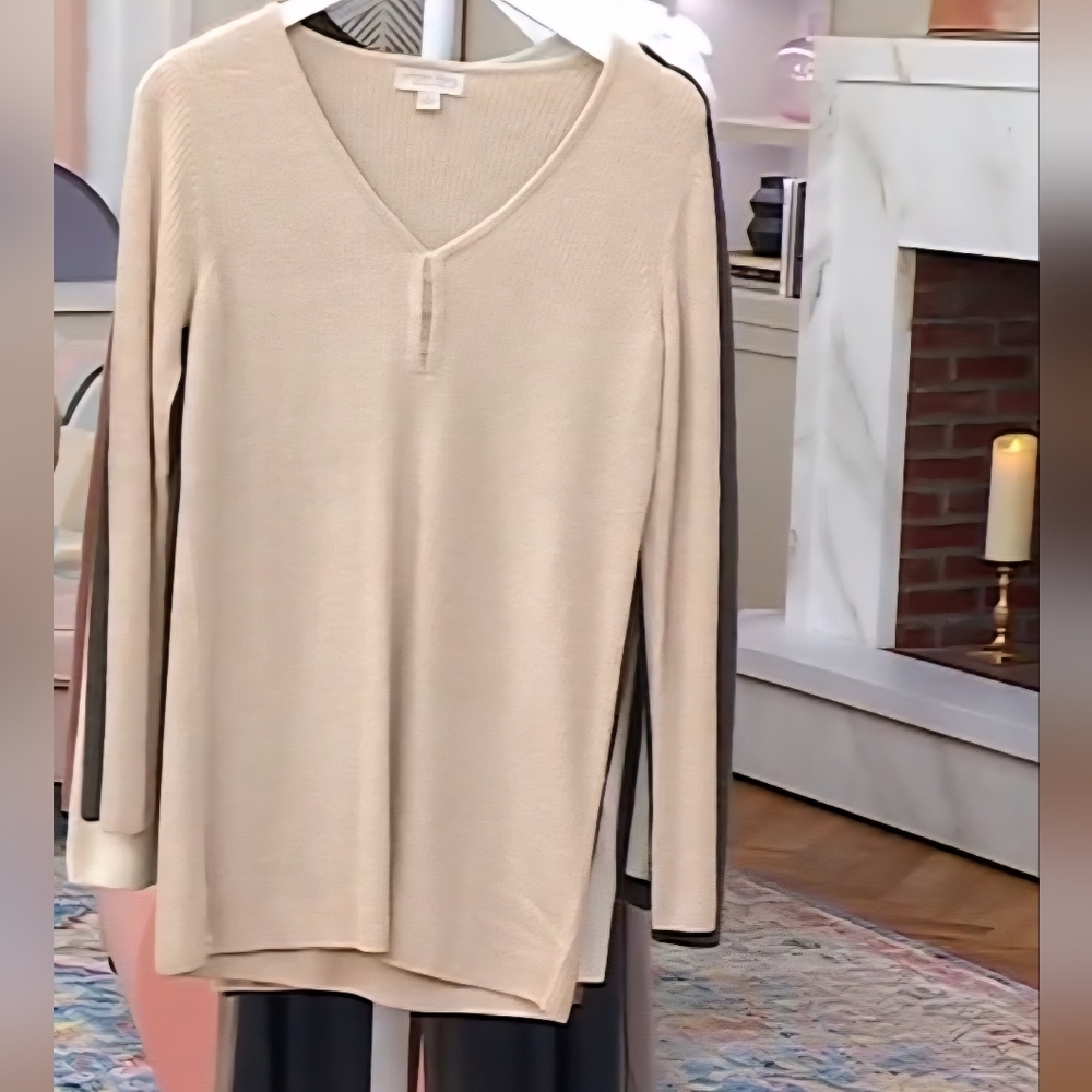 Barefoot Dreams CozyChic Ultra Lite Ribbed Button Tunic Color: Stone